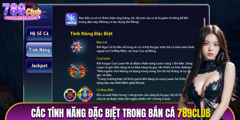 Các tính năng đặc biệt trong bắn cá 789Club