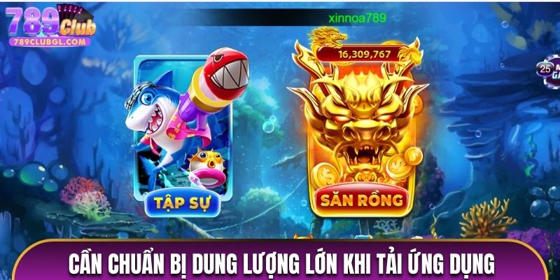 Cần chuẩn bị dung lượng lớn khi tải ứng dụng