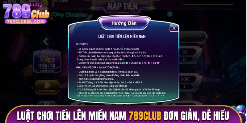 Luật chơi Tiến lên miền nam 789club đơn giản, dễ hiểu 