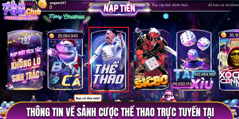 Thông tin về sảnh cược thể thao trực tuyến tại 789Club